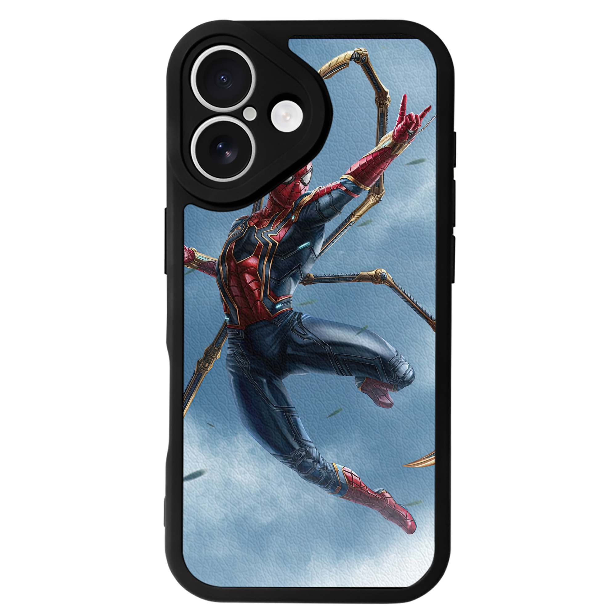 （画像用） Spider Man スパイダーマン 【iPhone 16シリーズ対応】シリコンスマホケース（レザー調） 材質：シリコン